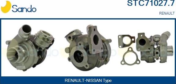 Sando STC71027.7 - Turbocompresseur, suralimentation droxauto.com