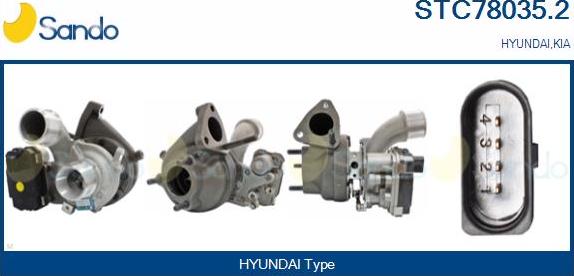 Sando STC78035.2 - Turbocompresseur, suralimentation droxauto.com