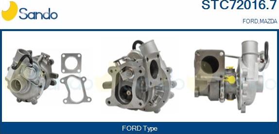 Sando STC72016.7 - Turbocompresseur, suralimentation droxauto.com