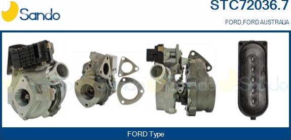 Sando STC72036.7 - Turbocompresseur, suralimentation droxauto.com