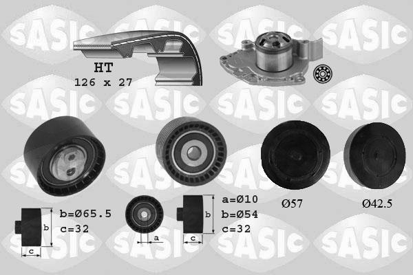 Sasic 3900046 - Pompe à eau + kit de courroie de distribution droxauto.com
