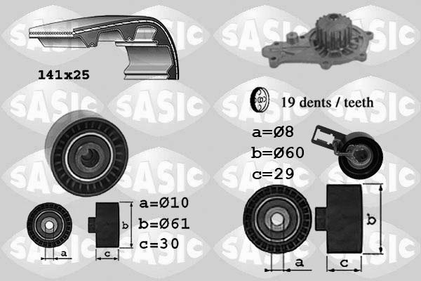 Sasic 3900031 - Pompe à eau + kit de courroie de distribution droxauto.com