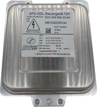 SCHNIEDER AUTOTECH BZS88.00326 - Appareil de commande, système d'éclairage droxauto.com