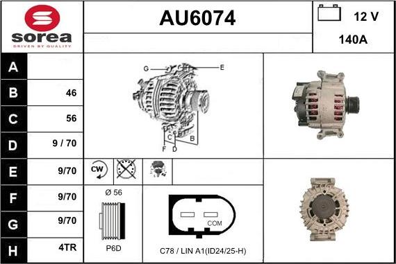 Sera AU6074 - Alternateur droxauto.com
