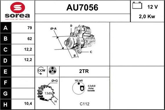 Sera AU7056 - Démarreur droxauto.com