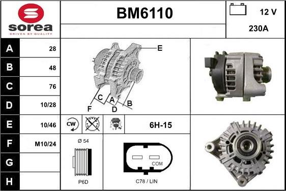 Sera BM6110 - Alternateur droxauto.com