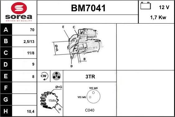 Sera BM7041 - Démarreur droxauto.com