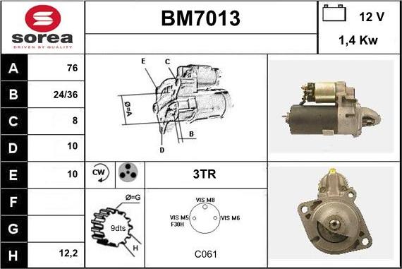 Sera BM7013 - Démarreur droxauto.com
