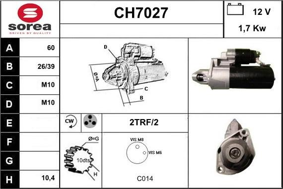 Sera CH7027 - Démarreur droxauto.com