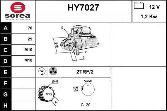 Sera HY7027 - Démarreur droxauto.com