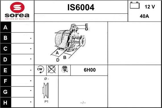 Sera IS6004 - Alternateur droxauto.com