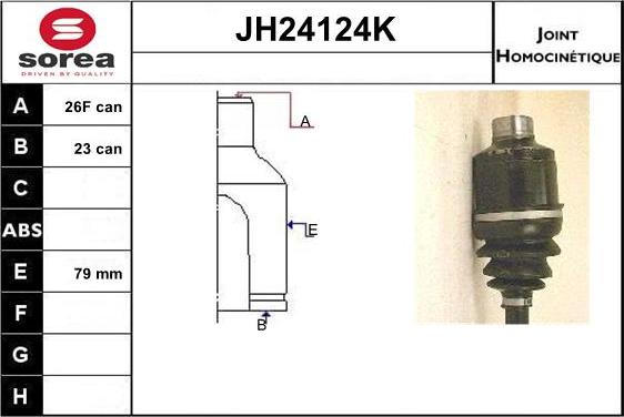 Sera JH24124K - Jeu de joints, arbre de transmission droxauto.com