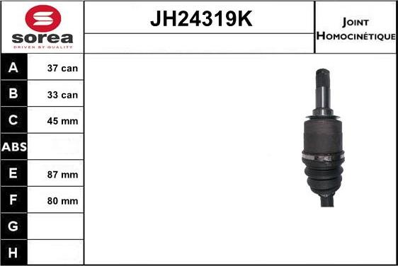 Sera JH24319K - Jeu de joints, arbre de transmission droxauto.com