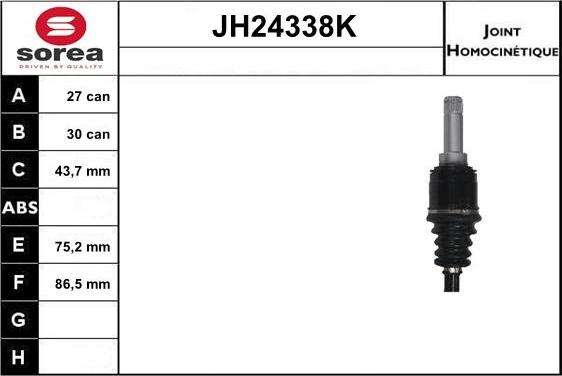 Sera JH24338K - Jeu de joints, arbre de transmission droxauto.com
