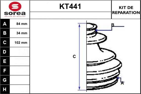 Sera KT441 - Joint-soufflet, arbre de commande droxauto.com