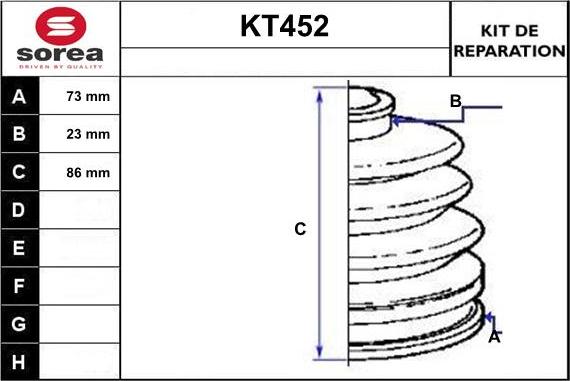 Sera KT452 - Joint-soufflet, arbre de commande droxauto.com