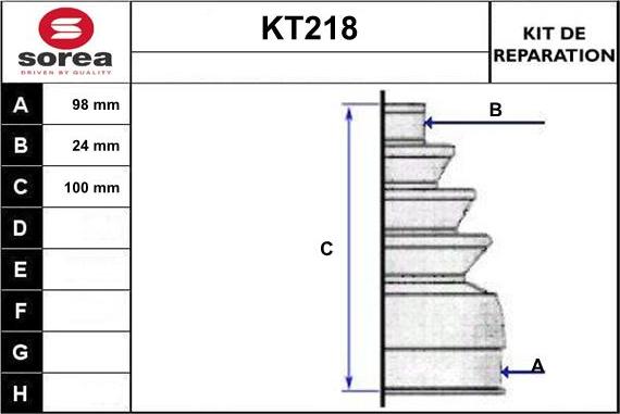 Sera KT218 - Joint-soufflet, arbre de commande droxauto.com