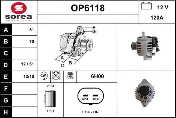 Sera OP6118 - Alternateur droxauto.com
