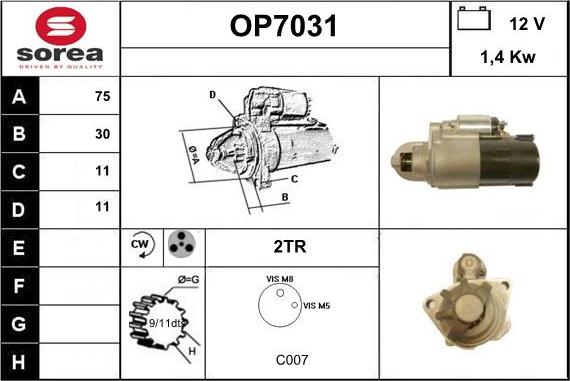 Sera OP7031 - Démarreur droxauto.com