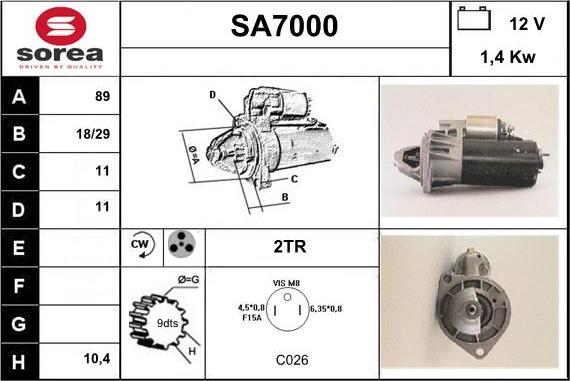 Sera SA7000 - Démarreur droxauto.com