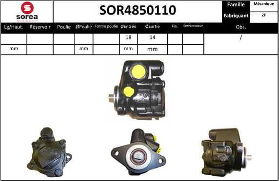 Sera SOR4850110 - Pompe hydraulique, direction droxauto.com