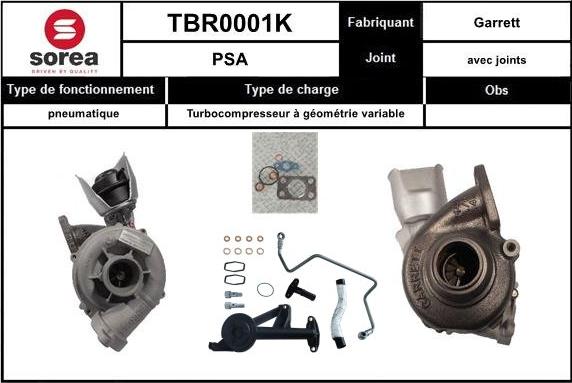 Sera TBR0001K - Turbocompresseur, suralimentation droxauto.com
