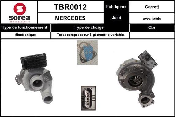 Sera TBR0012 - Turbocompresseur, suralimentation droxauto.com
