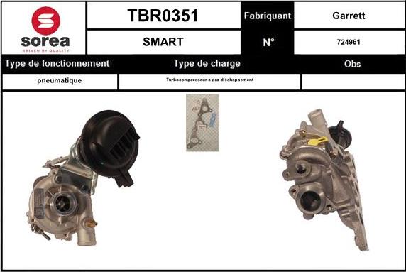 Sera TBR0351 - Turbocompresseur, suralimentation droxauto.com