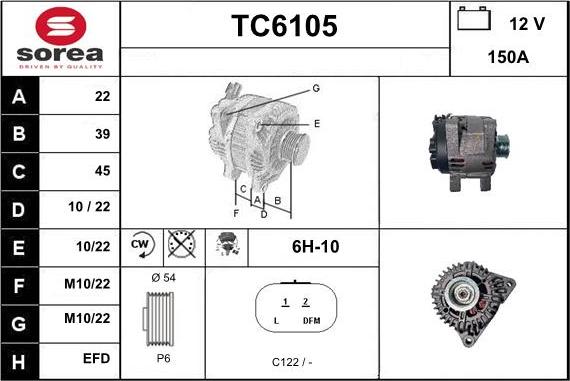 Sera TC6105 - Alternateur droxauto.com