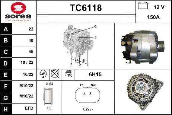 Sera TC6118 - Alternateur droxauto.com