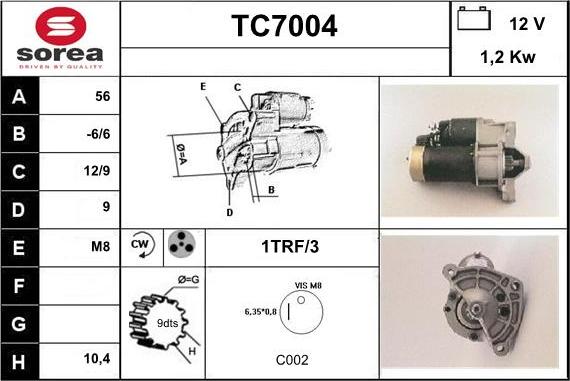 Sera TC7004 - Démarreur droxauto.com