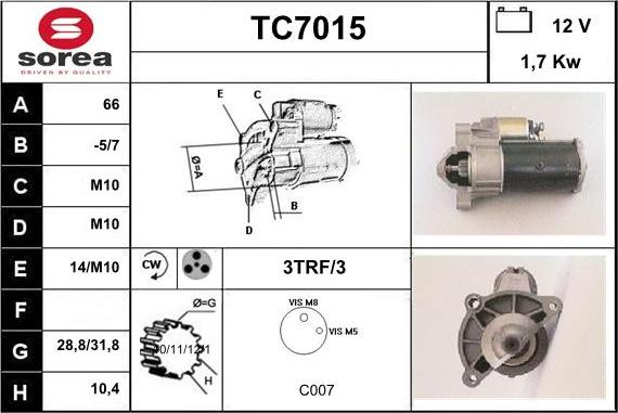 Sera TC7015 - Démarreur droxauto.com