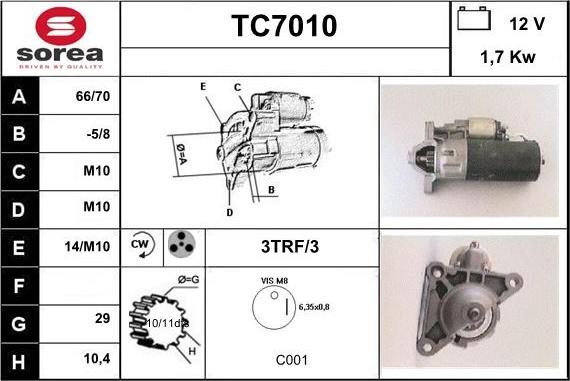 Sera TC7010 - Démarreur droxauto.com