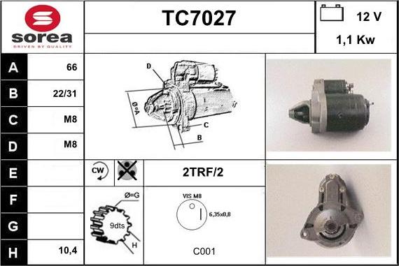 Sera TC7027 - Démarreur droxauto.com