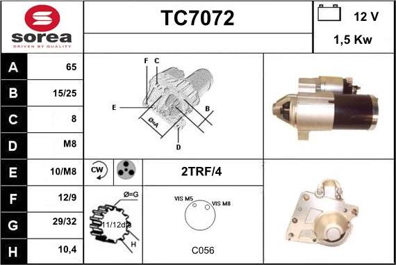 Sera TC7072 - Démarreur droxauto.com