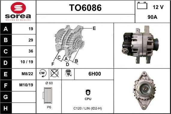 Sera TO6086 - Alternateur droxauto.com