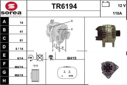 Sera TR6194 - Alternateur droxauto.com