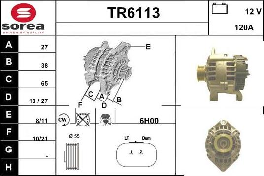 Sera TR6113 - Alternateur droxauto.com