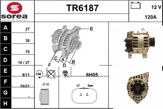 Sera TR6187 - Alternateur droxauto.com