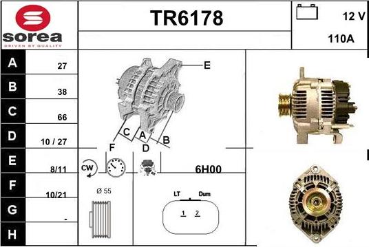 Sera TR6178 - Alternateur droxauto.com
