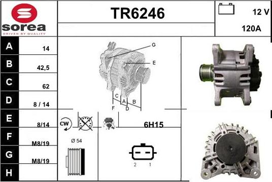 Sera TR6246 - Alternateur droxauto.com