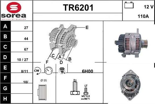 Sera TR6201 - Alternateur droxauto.com