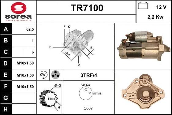 Sera TR7100 - Démarreur droxauto.com