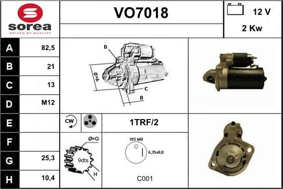 Sera VO7018 - Démarreur droxauto.com