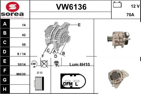 Sera VW6136 - Alternateur droxauto.com