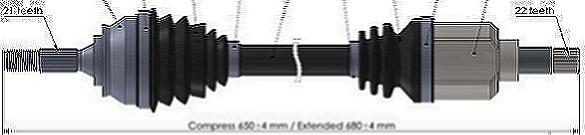 Shaftec P308LN - Arbre de transmission droxauto.com