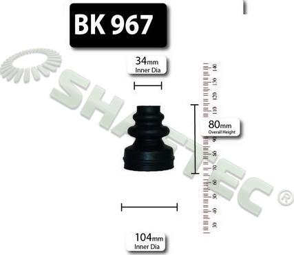 Shaftec BK967 - Joint-soufflet, arbre de commande droxauto.com