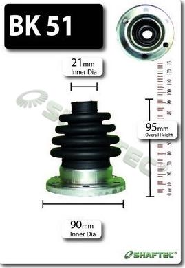Shaftec BK51 - Joint-soufflet, arbre de commande droxauto.com