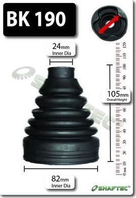 Shaftec BK190 - Joint-soufflet, arbre de commande droxauto.com