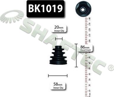 Shaftec BK1019 - Joint-soufflet, arbre de commande droxauto.com